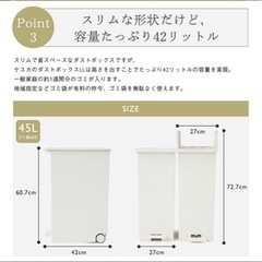 ゴミ箱　KEUKA ダストボックスLL 42L の画像