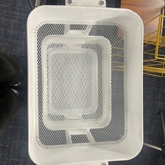 【メッシュキッチン・デスク収納　キャスターなし（ホワイト）】引き取り限定　転売OK　倒産品　まとめ売り　ネット商材　アマゾン引き上げ商品　メルカリ　副業の画像