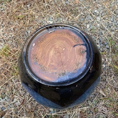 青色 12角形 火鉢 直径約37cm 紺色　陶器製　大型の画像