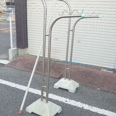 『✨うれしい物干し竿付き✨』定番のきれいなステンレスの物干し台の画像