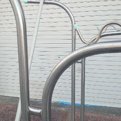 『✨うれしい物干し竿付き✨』定番のきれいなステンレスの物干し台の画像