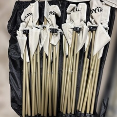 アウトドア7点セット 折り畳みテーブル椅子 軽量 ベージュの画像