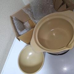 未使用ディズニーひとり土鍋（深型）コンロセット蓋がそのままお茶碗になります！の画像
