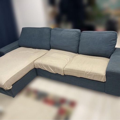 IKEAのL字ソファ