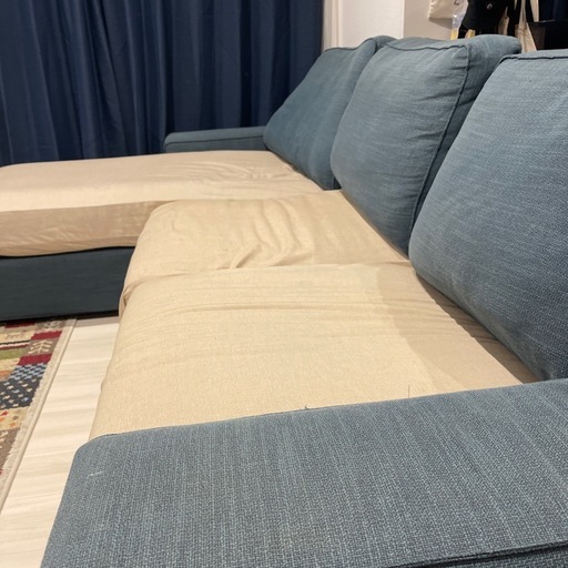 IKEAのL字ソファ