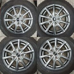【溝あり】185/65R15 iG60＋VRX2 スタッドレス4本＋マナレイ15インチ 5穴の画像