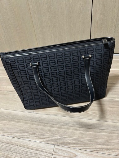 BALENCIAGA バレンシアガ トートバッグ bb柄 総柄 ブラック A4