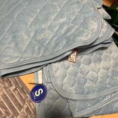 敷きパッド　冬用　ふわふわ　水色の画像