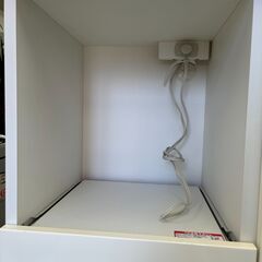 【リサイクルショップ ピカソ 小松原】🍽️✨【ニトリ コパンシリーズ／幅80cm】清潔ホワイト✨コンセント付きレンジボード✨🍽️★5278★の画像