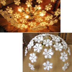 天井照明 ブーケ 5灯シーリングライト キシマ Bouquet 花形 紐引き 札幌市北区屯田の画像