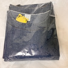 長袖 デニム ロングワンピース ライトブルー　オールシーズン　ポケット　冬の画像