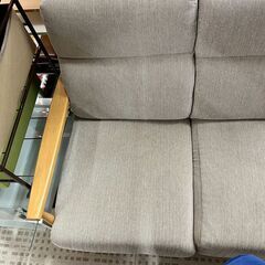 ソファ 二人掛け 木製フレーム グレー系の画像