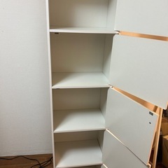 収納家具　5段カラーボックス(扉つき)の画像
