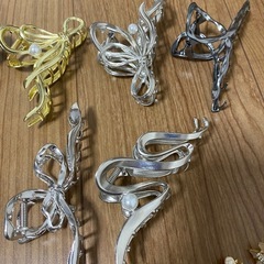 髪の毛のクリップやネックレスの画像