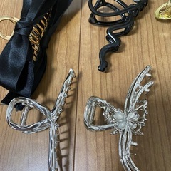 髪の毛のクリップやネックレスの画像