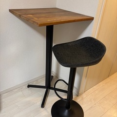 60×60ハイテーブル&ハイチェアの画像