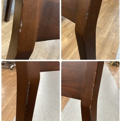 ジモティー限定価格！S110 ⭐ KOIZUMI 安井家具 伸長式ダイニング３点セット 幅80-135cm USEDの画像