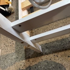 決まりました　シングルベッドフレーム　白　シンプル木製すのこタイプの画像