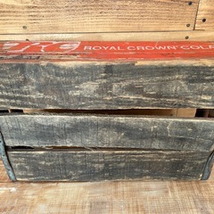 B③  ビンテージ　ロイヤルクラウン　コーラ　Cola 木箱　ケース　小物整理　ボックス　箱　昭和レトロ　プランター　什器　シャビー　アメリカン　小物入れ　ガーデンの画像