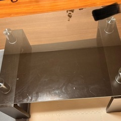 11/29以降取引　おしゃれ　ガラステーブル  美品の画像