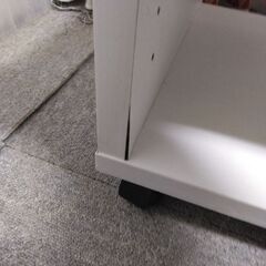 テレビ台　ローテーブル　キャスター　稼働棚　ホワイト　白の画像