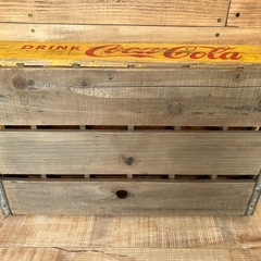 B④  コカコーラ　木箱　ケース　Cola レトロ　昭和　アンティーク　コレクション　アメリカン　瓶　ガラス　箱の画像