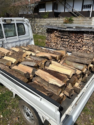 薪バーベキューキャンプ広葉樹ミックス軽トラ1台分