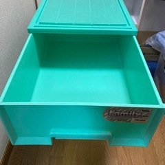 衣装ケース　3個　Family 3段衣装ケース ミントグリーンの画像