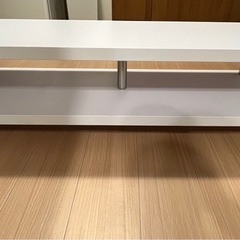 テレビ台 棚 収納 白 シンプルデザインの画像