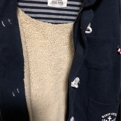 決まりました【無料】130cm 内ボア暖かダッフルコート　ジャケット　ネイビーの画像