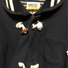 決まりました【無料】130cm 内ボア暖かダッフルコート　ジャケット　ネイビーの画像