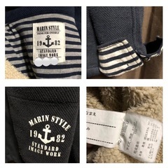 決まりました【無料】130cm 内ボア暖かダッフルコート　ジャケット　ネイビーの画像