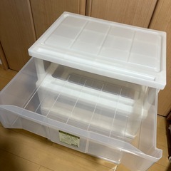 クローゼットケース4段　スリム収納ボックスの画像