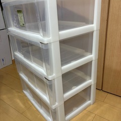 クローゼットケース4段　スリム収納ボックスの画像