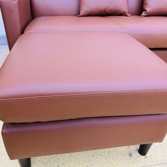 三人掛けソファ　オットマン付き
 の画像