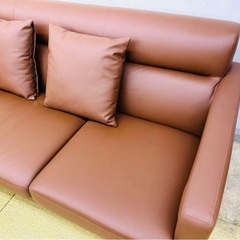 三人掛けソファ　オットマン付き
 の画像