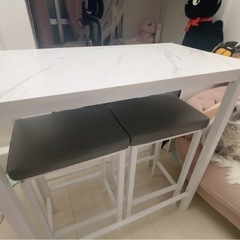 【取引確定済】大理石 おしゃれ ダイニングテーブル＆チェアセットの画像