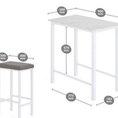 【取引確定済】大理石 おしゃれ ダイニングテーブル＆チェアセットの画像