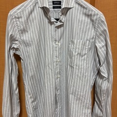 【94A6】青系ビジネススーツ・ワイシャツおまけの画像