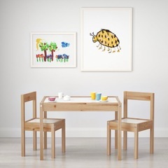 IKEA レット　子ども用テーブル＆チェア2脚
 の画像