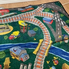 キッズラグ プレイマット 線路 マット レジャーシート　カーペットの画像