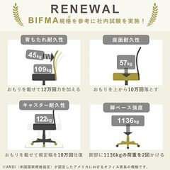 アイリスプラザ オフィスチェア 肘つき メッシュ 通気性 クッション性 腰サポートバー 無段階昇降 360度回転 コンパクト OFC-M ブルーの画像