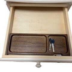 【美品】カリモク 学習デスク カントリー 勉強机 プリンセスアイボリー色 5点セット 学習机 お姫様 女の子 学習机の画像