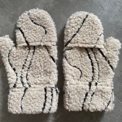 美品 Kastune カスタネ  手袋 ミトン ブラウン スエードの画像