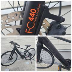 FUJI カーボンフレーム 自転車 動作未確認 パンク有の画像