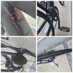 FUJI カーボンフレーム 自転車 動作未確認 パンク有の画像