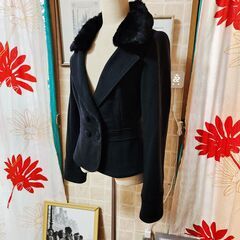 GRACE CONTINENTAL(グレースコンチネンタル) リアルファーの優美なアクセント。すらり繊細美のジャケット、いかがでしょうか？の画像