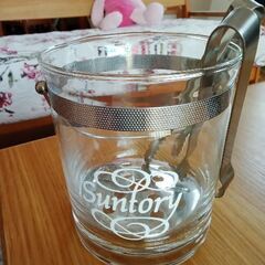 サントリー鳥のグラスと氷入れ　昭和レトロの画像