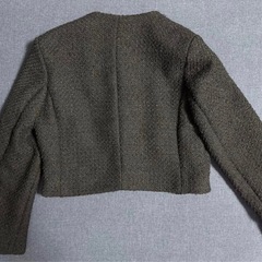 韓国　ゴールドボタン付きツイードジャケット　秋　韓国ファッションの画像
