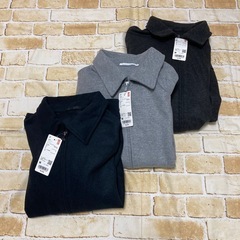 希少 3枚セット ユニクロ ブラッシュドジャージーオーバーサイズブルゾン 全てMの画像